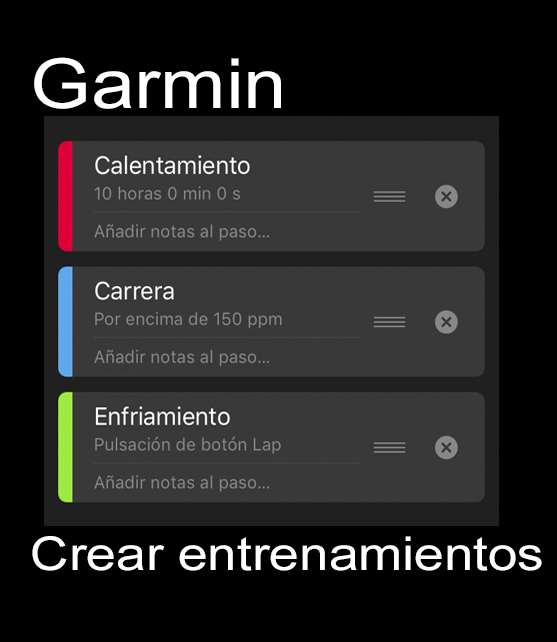 Crear Sesiones Entrenamiento Garmin Connect tu Smartphone