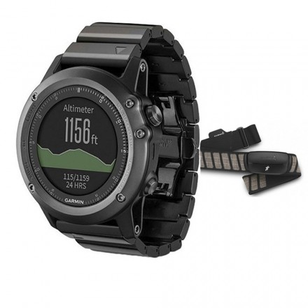 seguro Vicio legislación Pulsometro Garmin ® Fenix 3 Zafiro con cinta pectoral